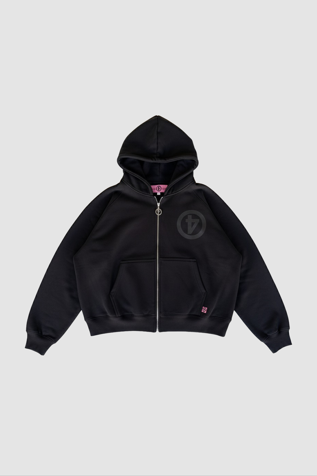 DROP SHOULDER ZIP UP HOODIE