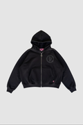 DROP SHOULDER ZIP UP HOODIE