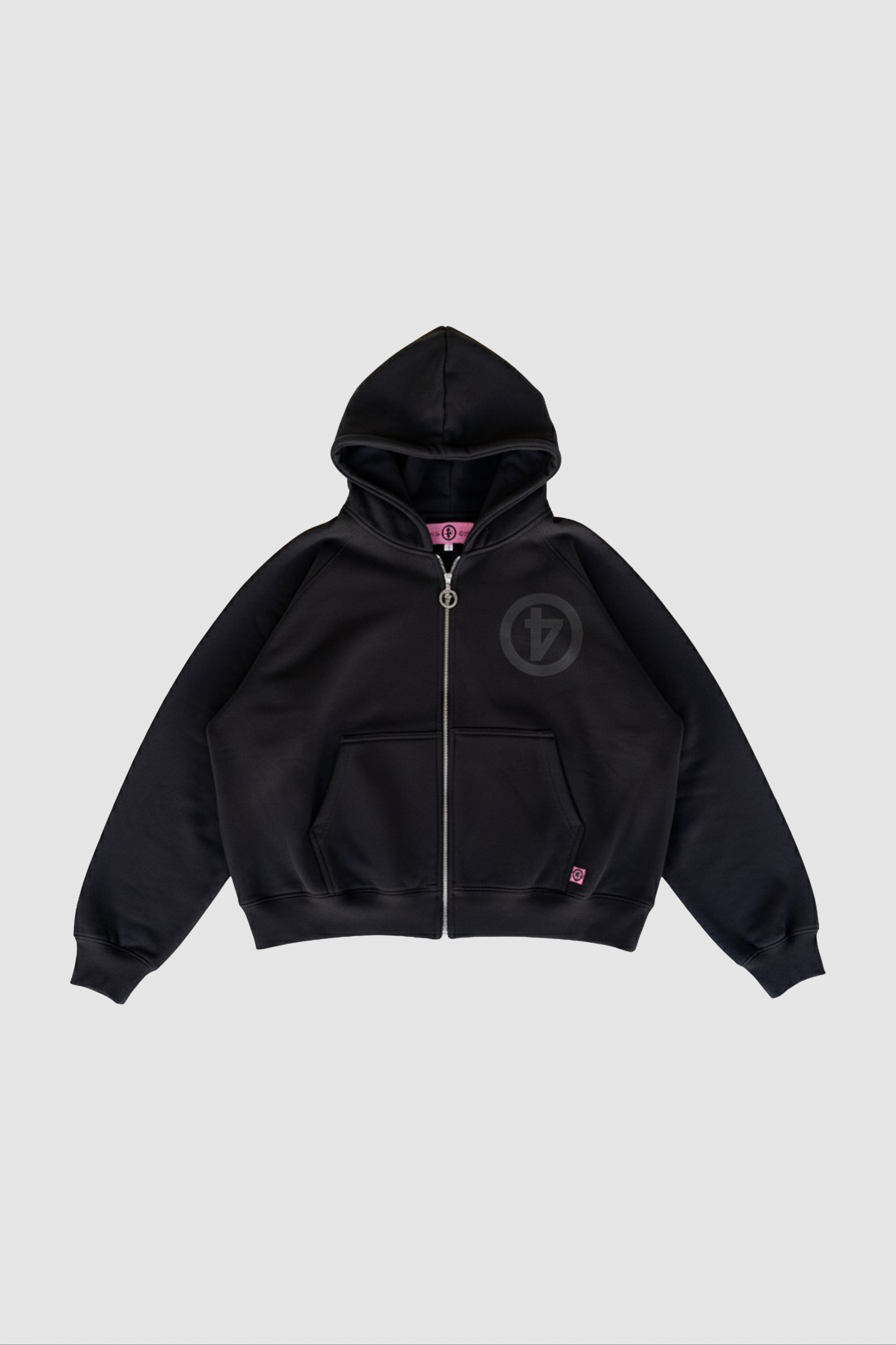 DROP SHOULDER ZIP UP HOODIE